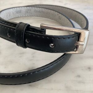 Classic Black Leather Belt 39” long & 3/4” wide